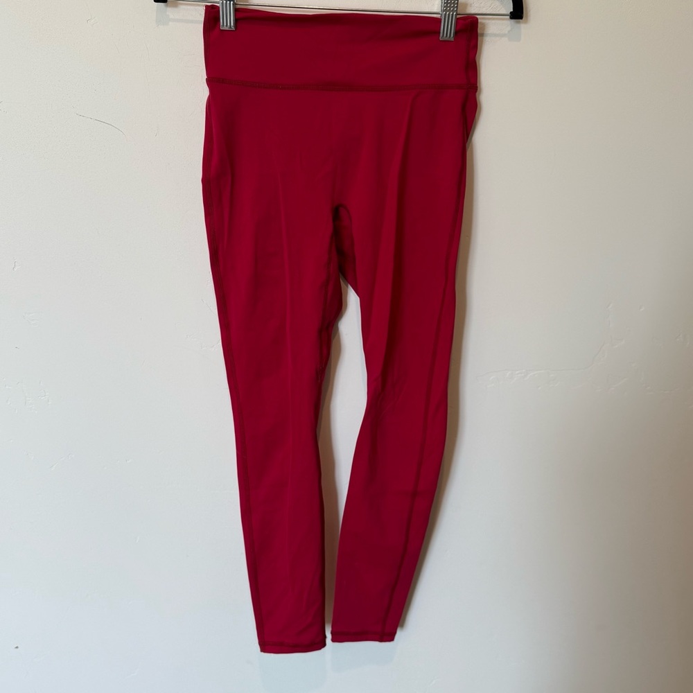 Fabletics Motion365 Red Seamless Leggings Womens Size XS Athleisure Workout